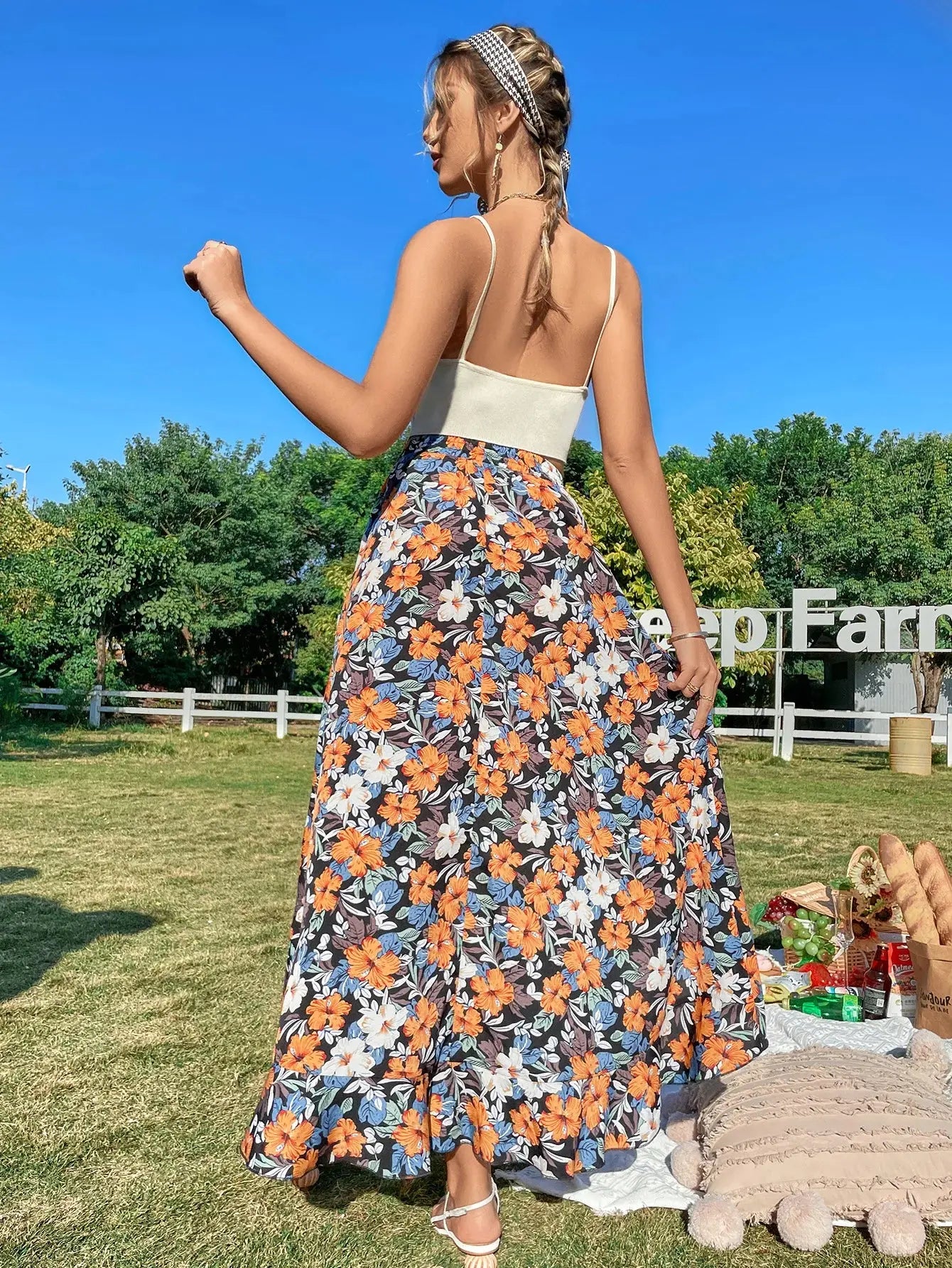 Summer Leopard Print Elegant Fashion Long Skirt Women Floral Sexy Aesthetic Split High Waist Sunscreen Wrap A-line Skirt Female - Jungle Line