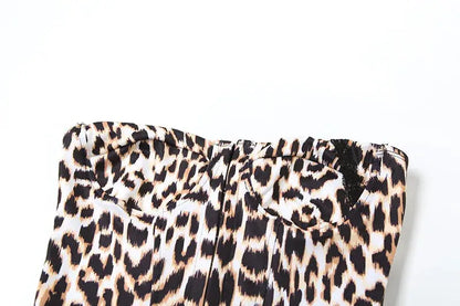 Leopard Printing Bandeau Top Off Shoulder Tube Tops For Women Streetwear Slim Fit Bralette Mujer Bustier Lingerie Sexy De Femmes - Jungle Line