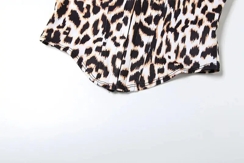 Leopard Printing Bandeau Top Off Shoulder Tube Tops For Women Streetwear Slim Fit Bralette Mujer Bustier Lingerie Sexy De Femmes - Jungle Line