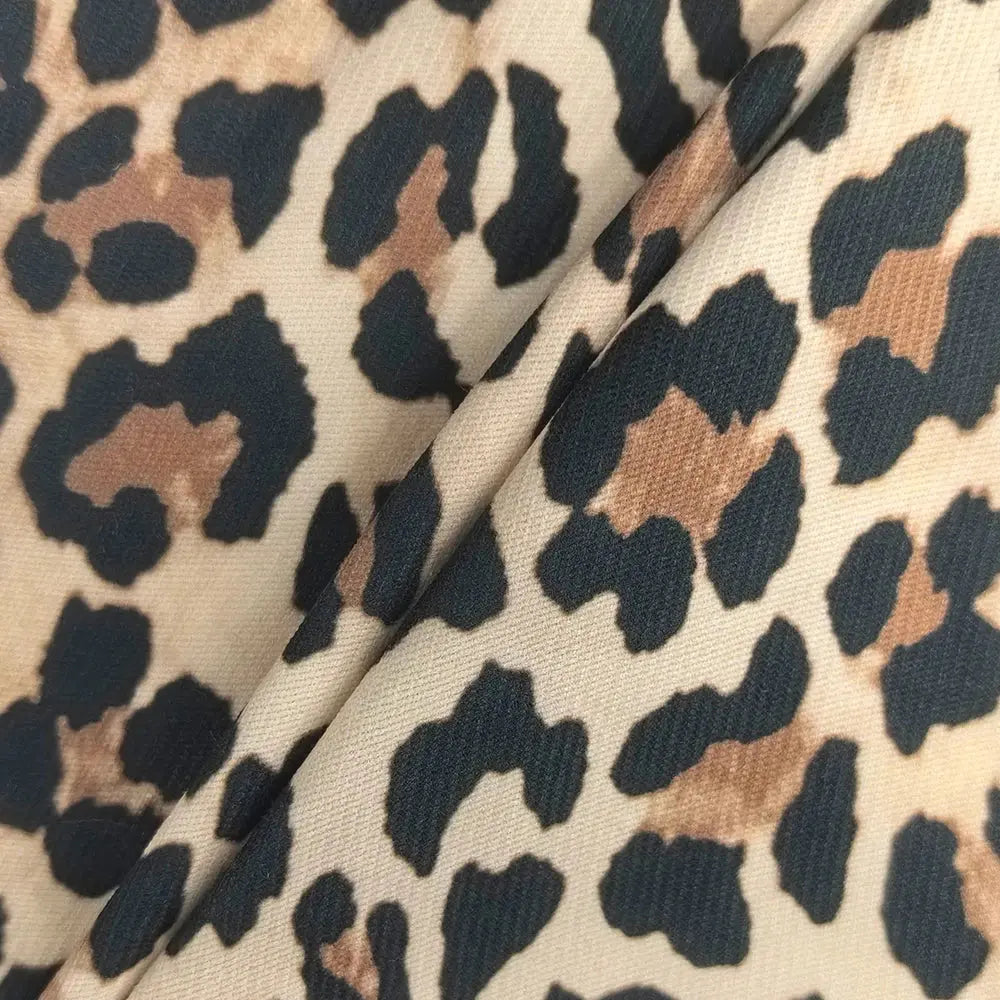 Jungle Line Mia Muse women's lightweight leopard print jacket with zipper, long sleeves, crew neck, perfect for daily wear.
