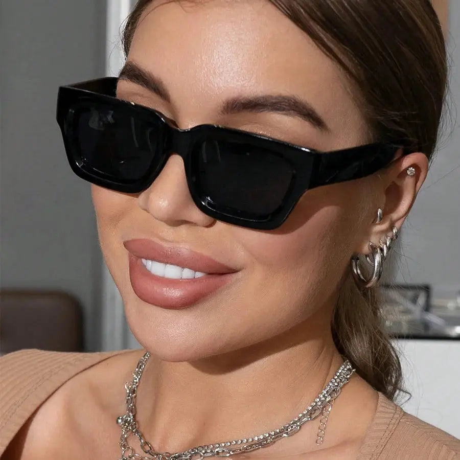Fahion Vintage Small Square Sunglasses  Women - Jungle Line