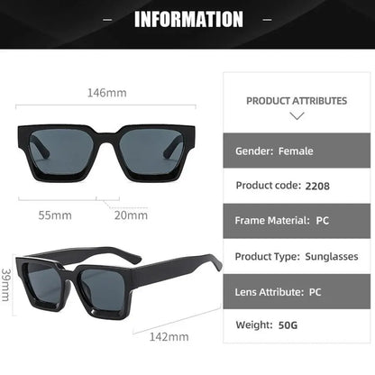Fahion Vintage Small Square Sunglasses  Women - Jungle Line