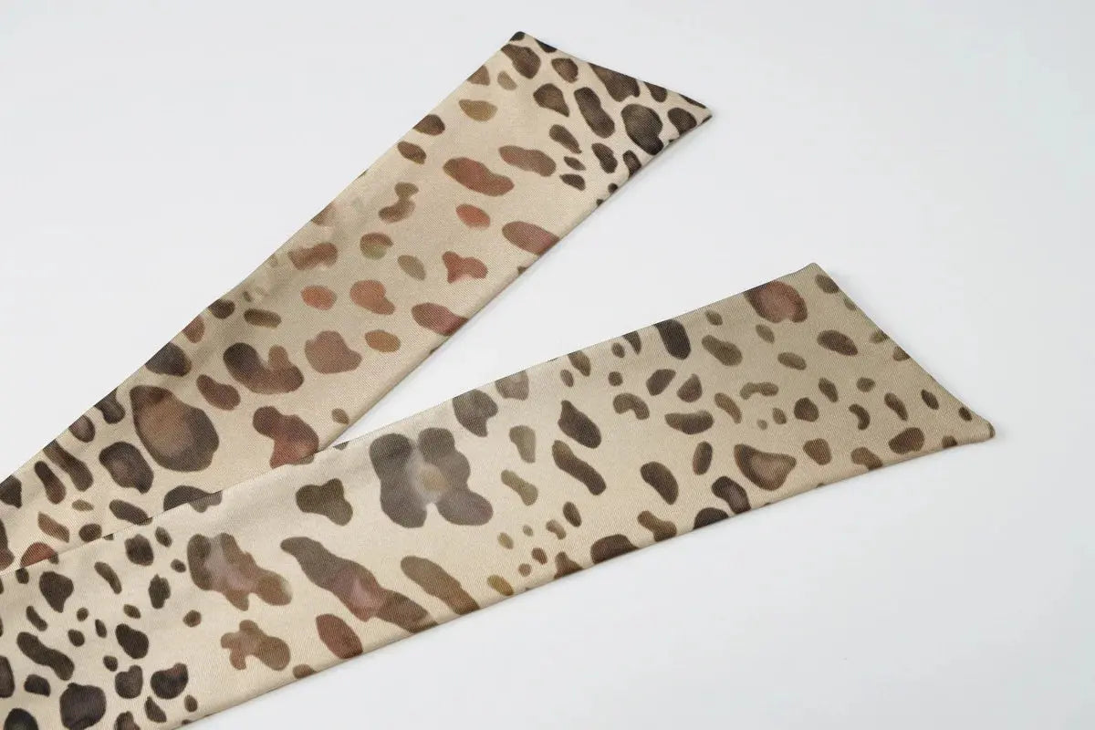 Robe longue sexy à imprimé léopard, style cryptographique, dos nu, ceinture bandage, vêtement de club pour femmes Jungle Line