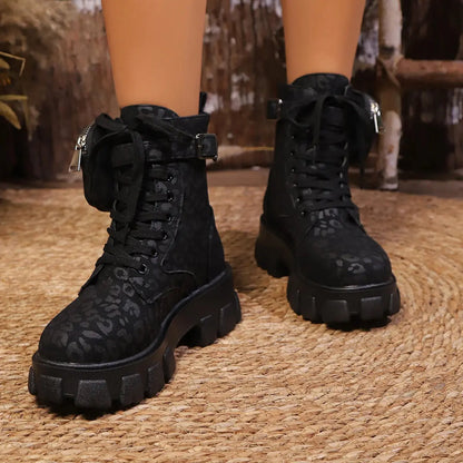 Women's Ankle Boots  New Outdoor leopard print Jungle Line