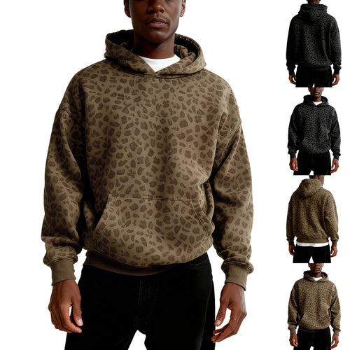 Sweat-shirt à manches longues pour hommes et femmes de Jungle Line, motif léopard, style décontracté et confortable.