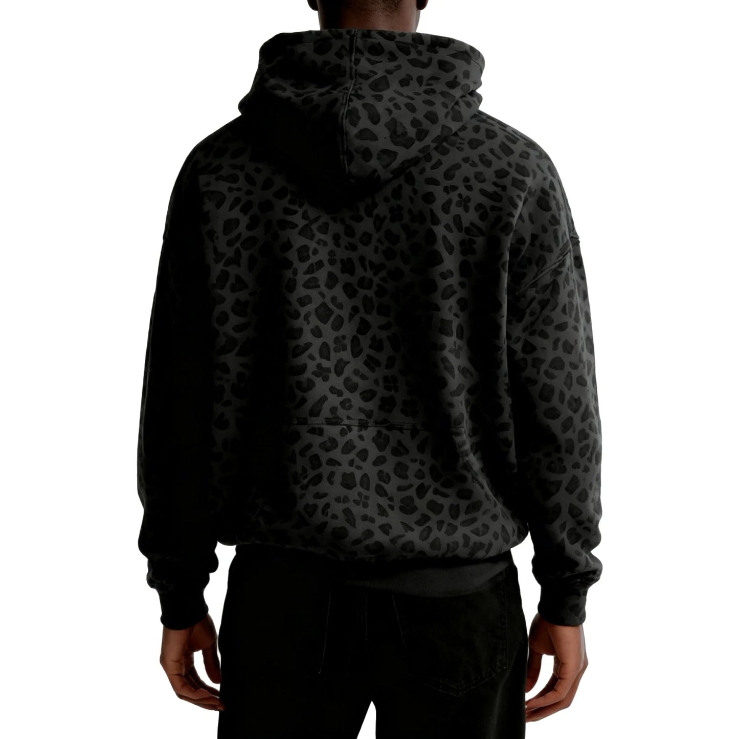Sweatshirt à manches longues pour hommes et femmes de la marque Jungle Line, imprimé léopard, style décontracté et confortable.
