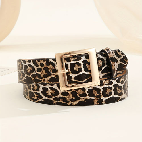Single Leopard Print Wide Waist Belt for Women - Jungle Line