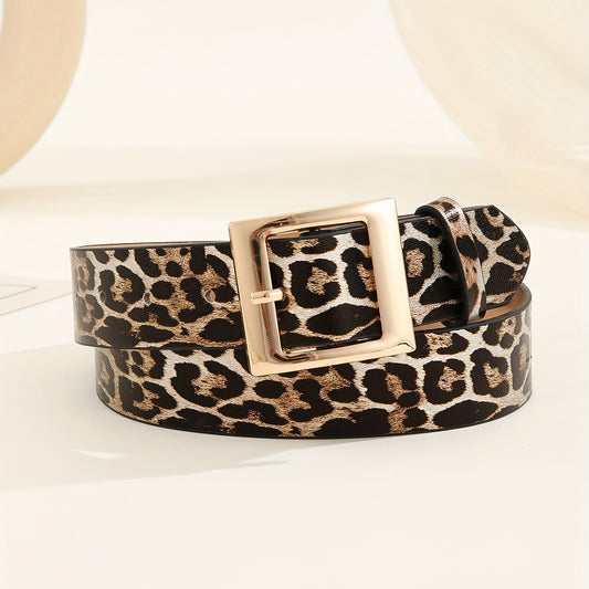 Single Leopard Print Wide Waist Belt for Women - Jungle Line