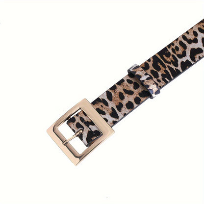 Single Leopard Print Wide Waist Belt for Women - Jungle Line