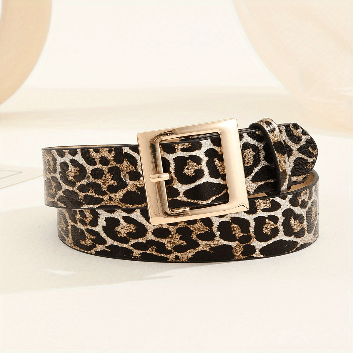 Single Leopard Print Wide Waist Belt for Women - Jungle Line