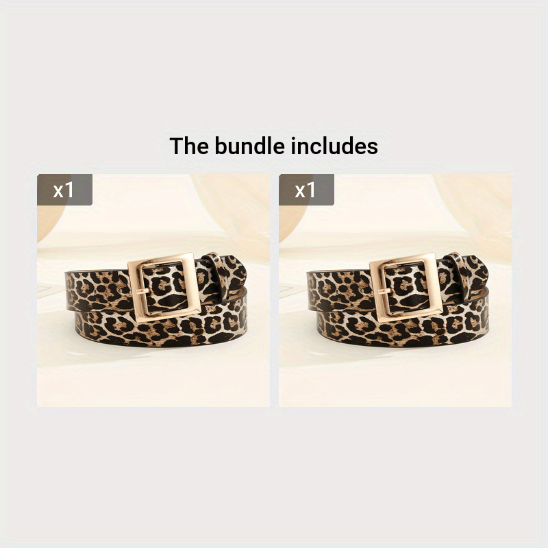 Single Leopard Print Wide Waist Belt for Women - Jungle Line