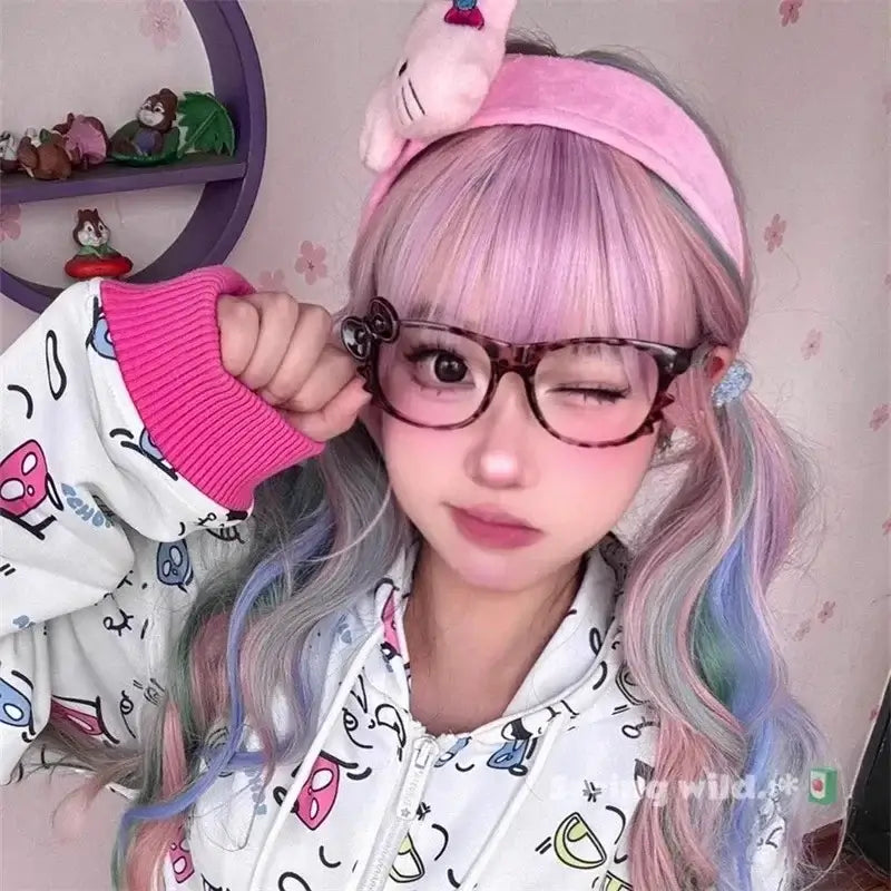 Lunettes vintage à imprimé léopard Jungle Line, grosses montures ovales avec nœud, style Y2K, sans lentilles, pour femmes fashion et mignonnes.