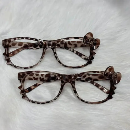 Lunettes vintage pour femmes Jungle Line avec motif léopard, grand cadre ovale, nues sans lentilles, style Y2K, look mignon et tendance