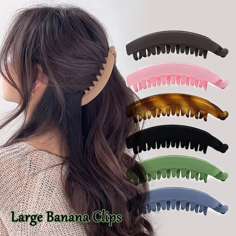 Banana Hair Claw Clips Clamp Barrettes Big Women Hairgrips Hairpin Girls Ponytail Hair Accessories Leopard Headwear