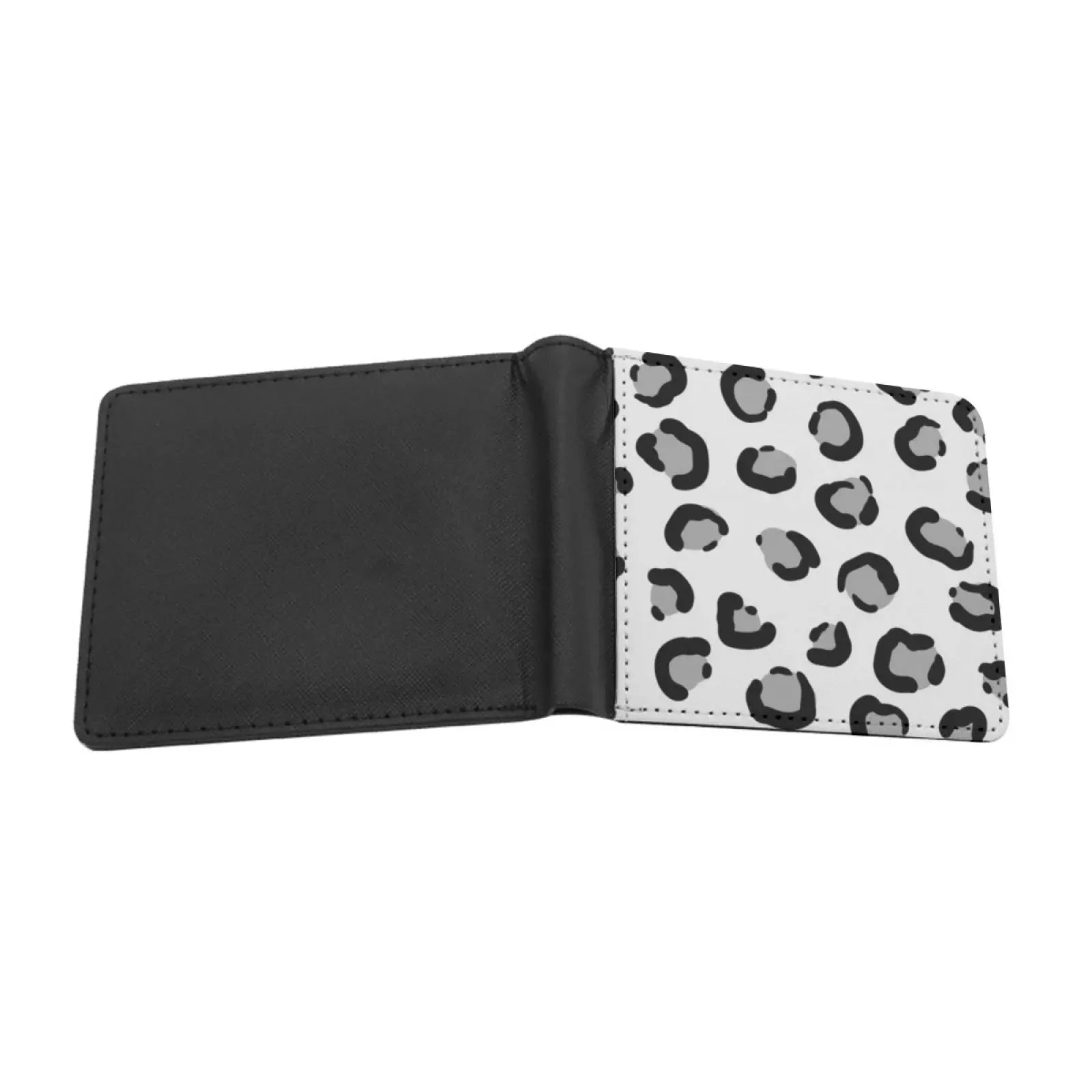 Leopard Black And White Print  Men Fashion Wallets - Jungle Line