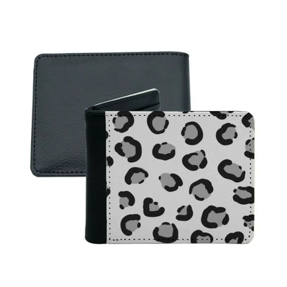 Leopard Black And White Print  Men Fashion Wallets - Jungle Line