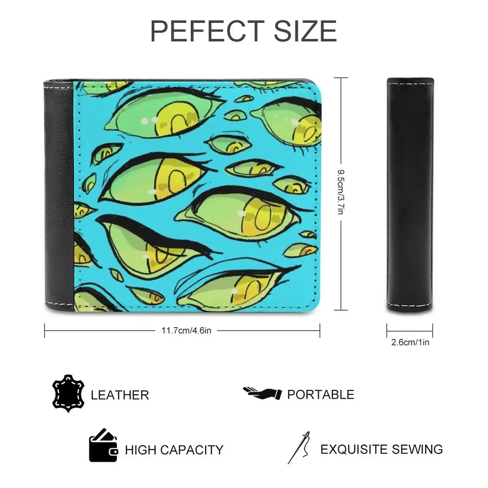 Red White And Black Leopard Print Men's wallet leather - Jungle Line