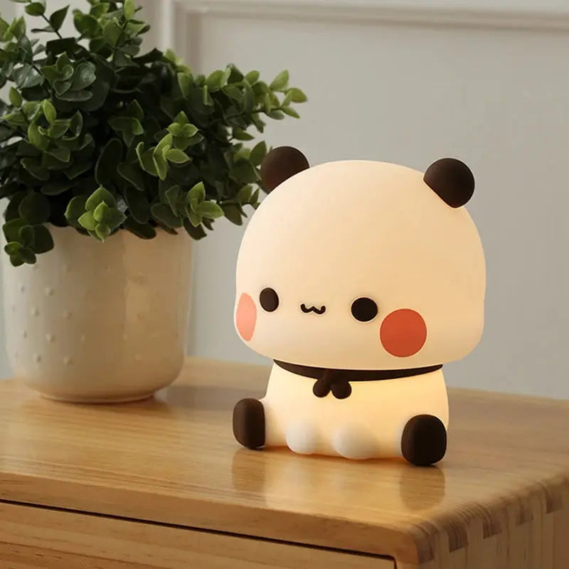 Kawaii Bear Panda Bubu And Dudu Led Night Light Lamp Jungle Line