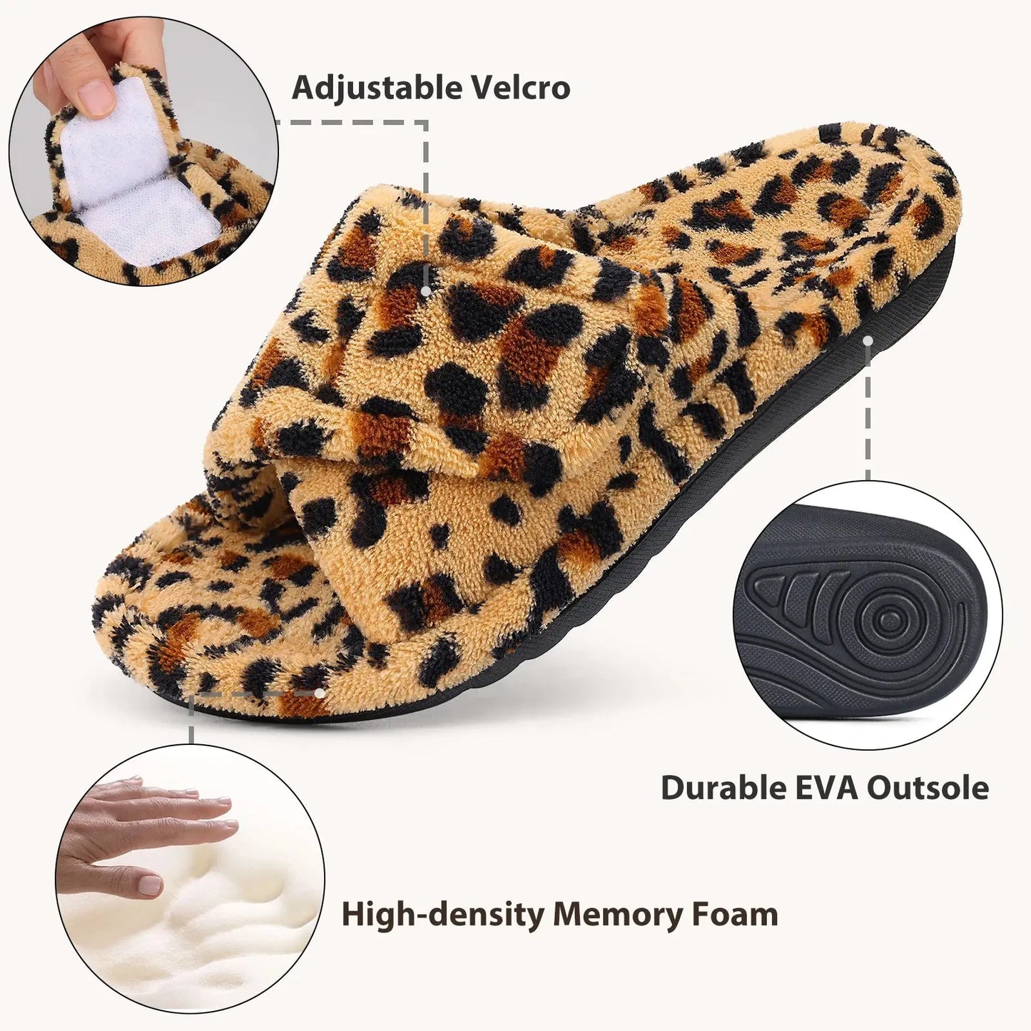 Kidmi Indoor Women Slippers New Leopard print Arch - Jungle Line