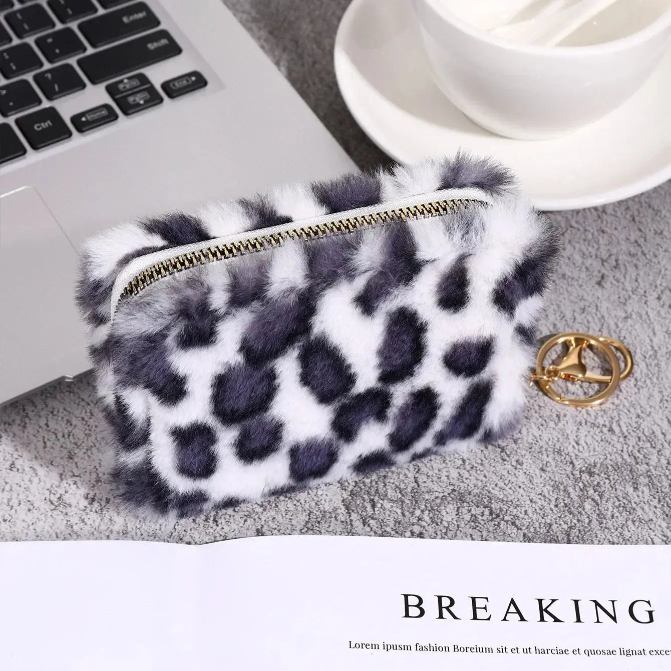 Creative Plush Coin Purse Fashion Leopard Pattern Women - Jungle Line