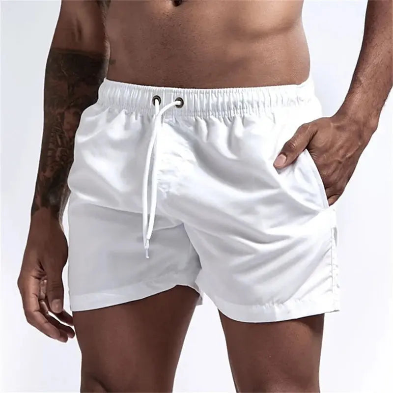 Mens Swim Trunks with Pockets Mesh Liner Summer Jungle Line