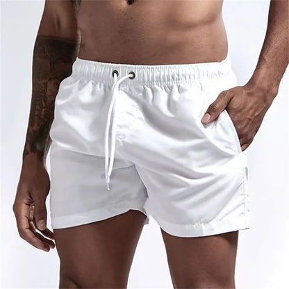 Mens Swim Trunks with Pockets Mesh Liner Summer Jungle Line
