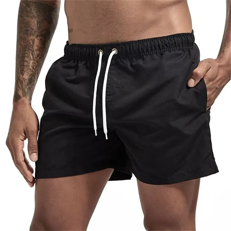 Mens Swim Trunks with Pockets Mesh Liner Summer Jungle Line
