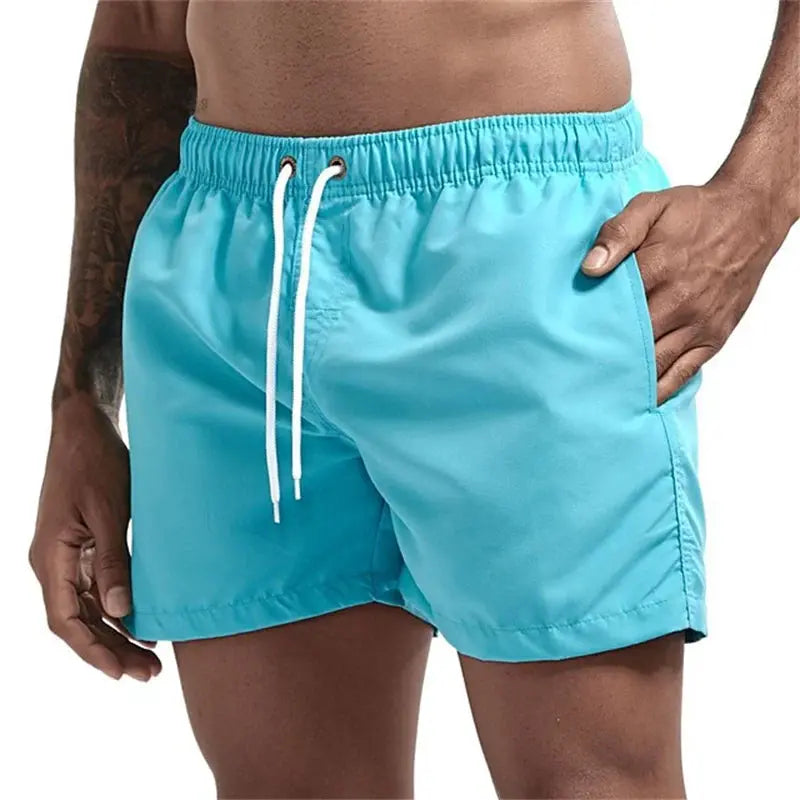 Mens Swim Trunks with Pockets Mesh Liner Summer Jungle Line