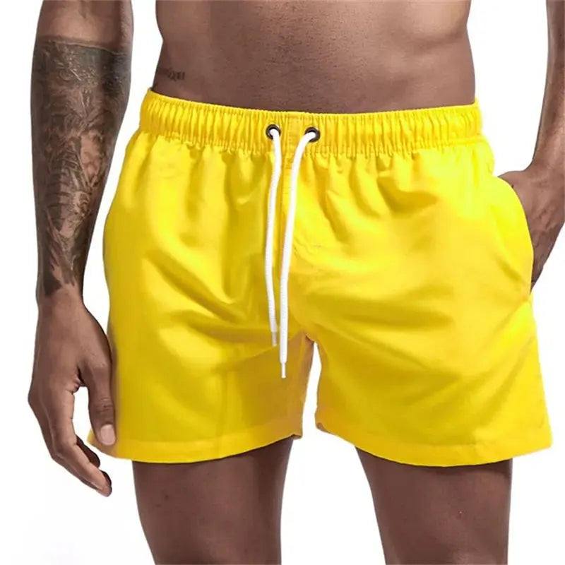 Mens Swim Trunks with Pockets Mesh Liner Summer Jungle Line