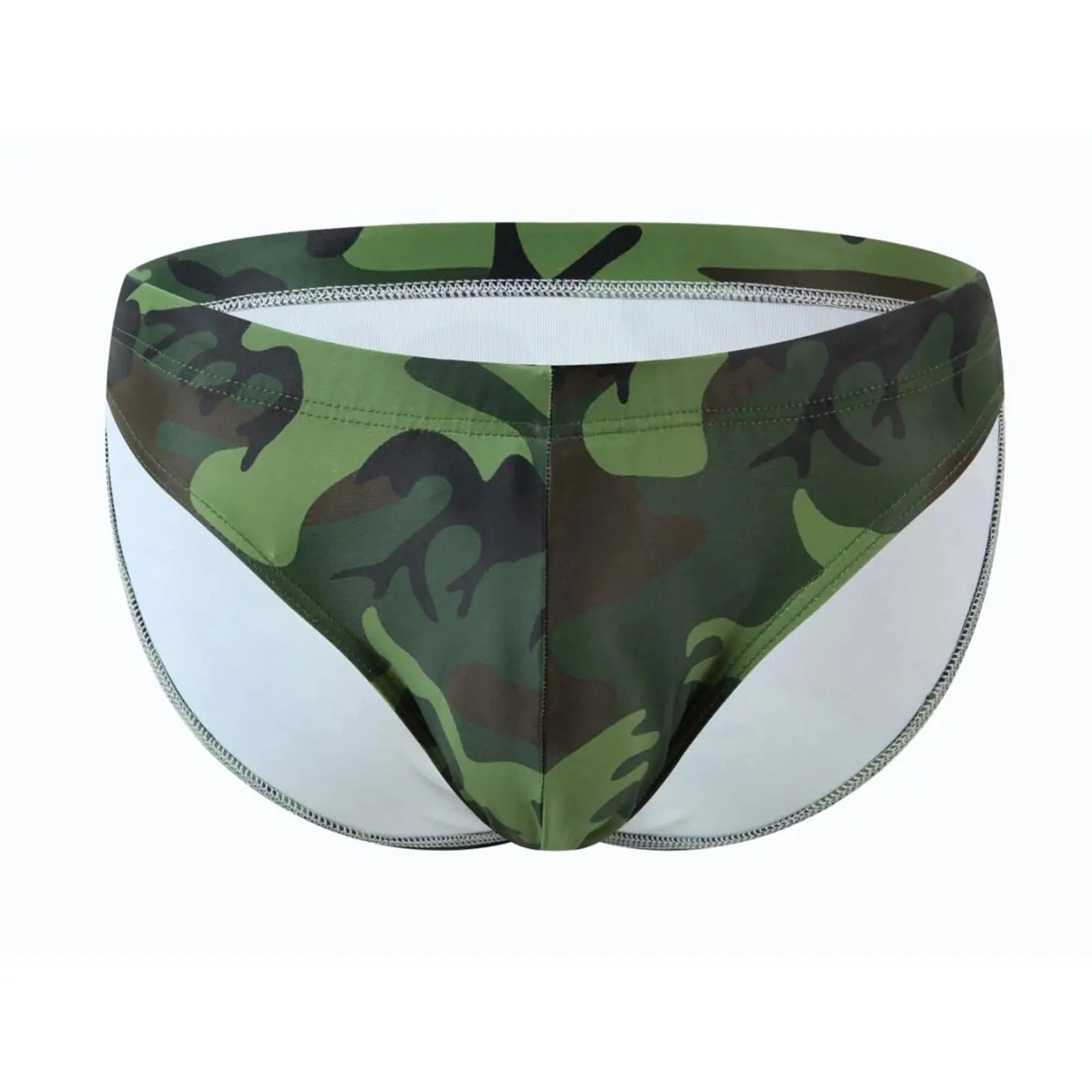 Slip de bain homme Jungle Line, maillot de bain sexy à motif léopard, taille basse, élastique, idéal plage et piscine.