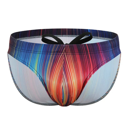 Maillot de bain homme Jungle Line à motif léopard, slip de bain sexy, bas taille basse, idéal pour plage et piscine.