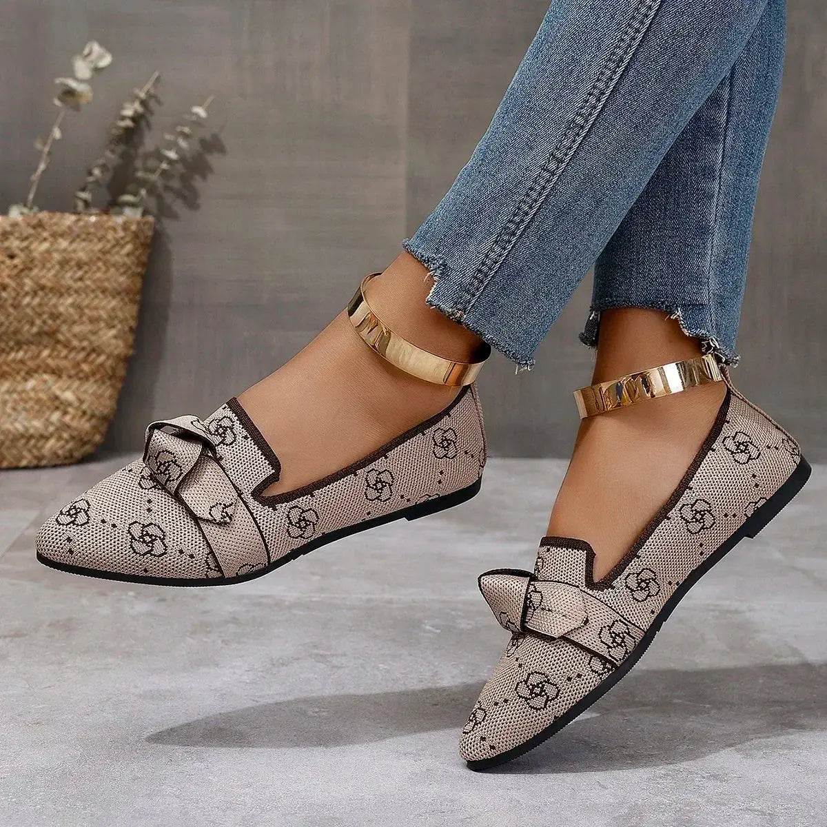Women Shoes Leopard Print Flats Pointed Toe Flat Casual - Jungle Line