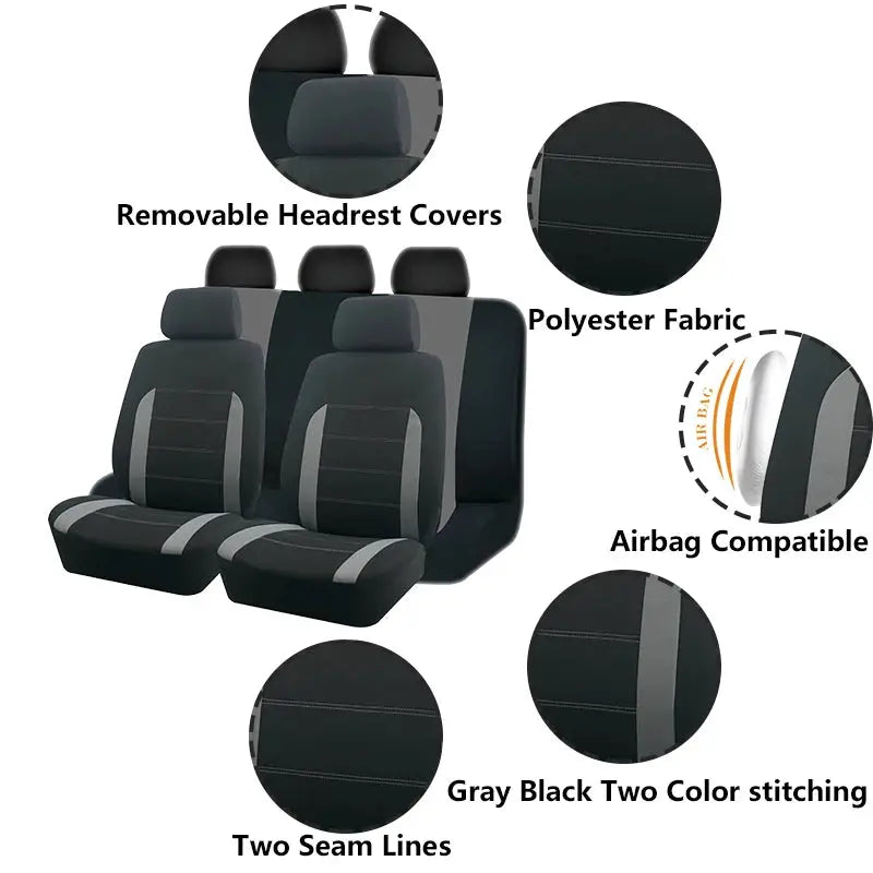 AUTO PLUS Universal Fabric Car Seat Covers Fit For Most Car - Jungle Line