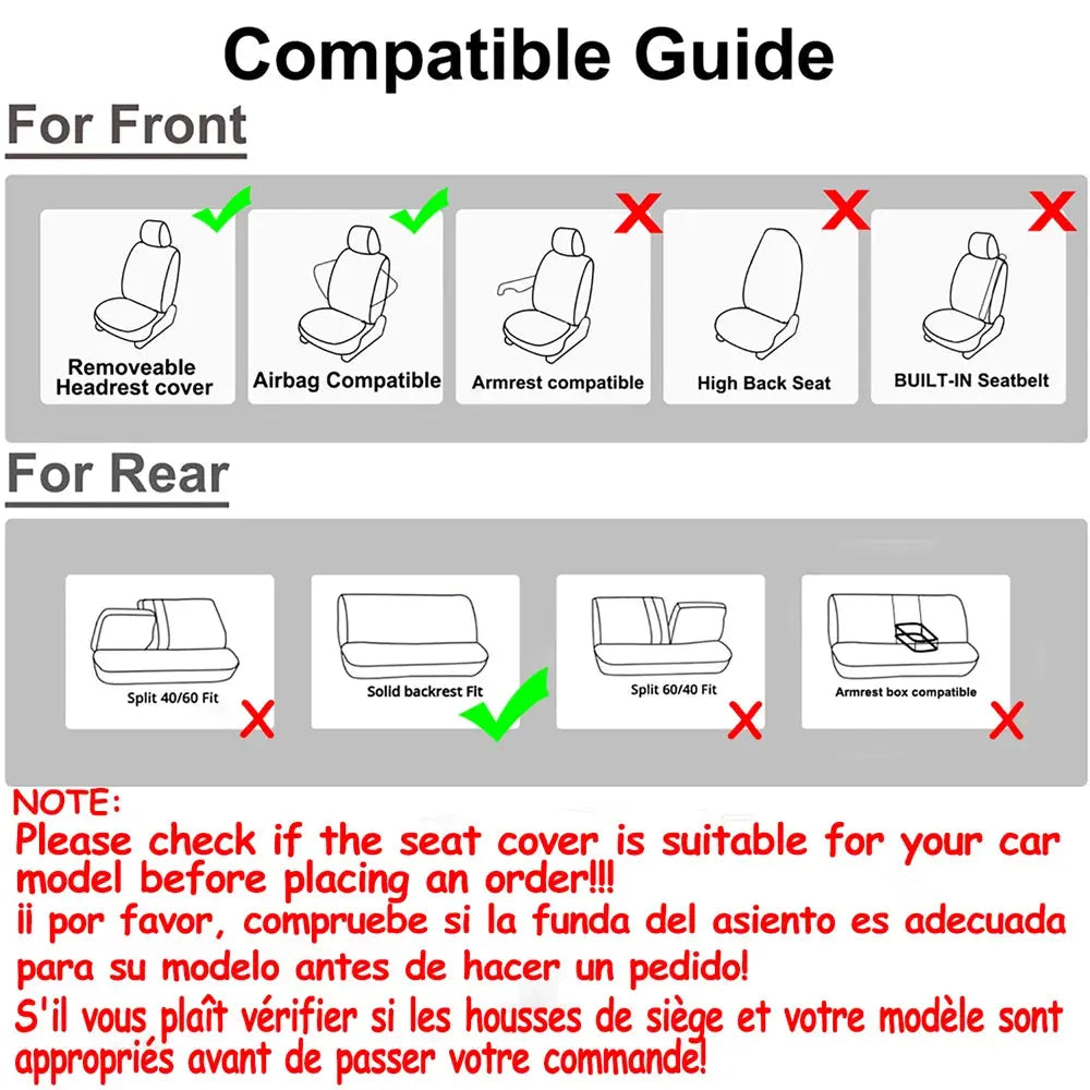 AUTO PLUS Universal Fabric Car Seat Covers Fit For Most Car - Jungle Line