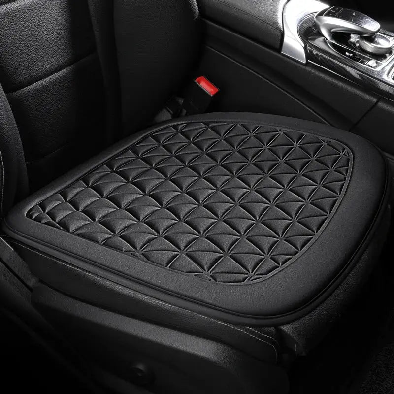 Jungle Line red breathable fabric car seat cover with 3D triangular concave design, provides comfort and protection for vehicle seats.