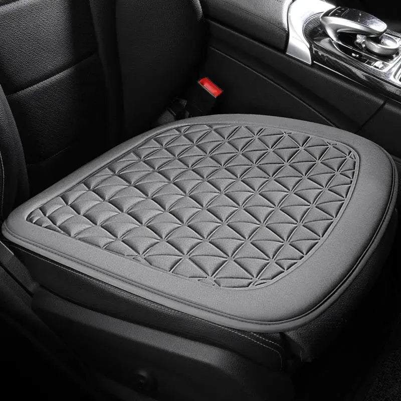 Red Jungle Line breathable fabric car seat cover with 3D triangular concave design, designed for comfort and durability.