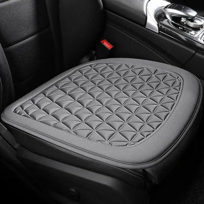 Red Jungle Line breathable fabric car seat cover with 3D triangular concave design, designed for comfort and durability.