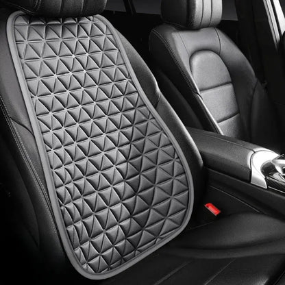 Red Jungle Line breathable fabric car seat cover with 3D triangular concave design, provides comfort and protection for vehicle seats.