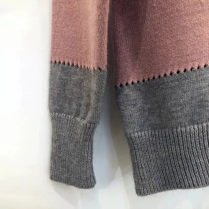 Leopard Print Color Block Knitted Women's Sweater Casual Crewneck Pullover Long Sleeve Fall Winter Fashion Streetwear Loose Fit - Jungle Line