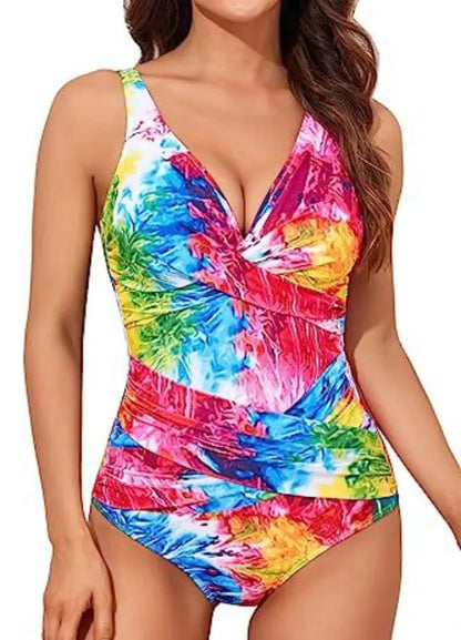 Vintage One Piece Swimsuit Sexy Printed Swimming Suit for Women Summer Monokini Swimwear Bathing Suits Boho Ladies Swimsuits - Jungle Line