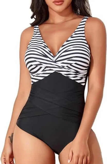 Vintage One Piece Swimsuit Sexy Printed Swimming Suit for Women Summer Monokini Swimwear Bathing Suits Boho Ladies Swimsuits - Jungle Line