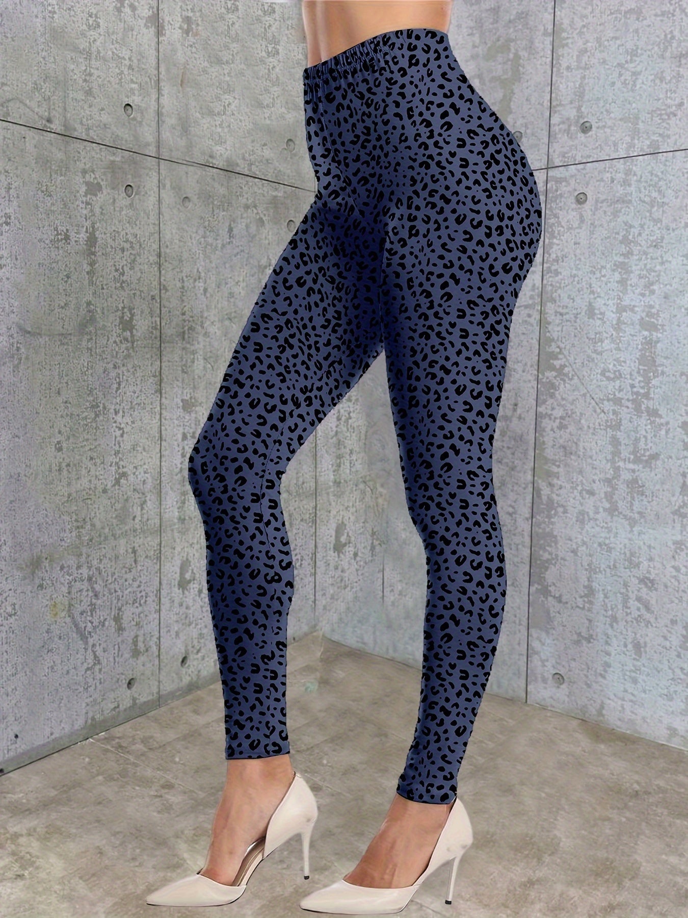 Sexy Leopard Print High Waist Skinny Leggings - Stretchy, Comfortable, and Flattering Fit - Women's Fashion Clothing for Everyday Wear - Jungle Line