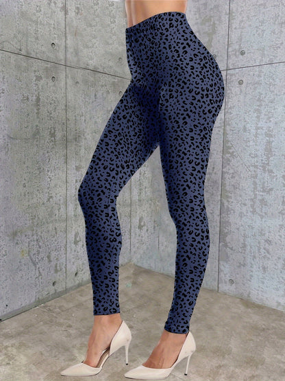 Sexy Leopard Print High Waist Skinny Leggings - Stretchy, Comfortable, and Flattering Fit - Women's Fashion Clothing for Everyday Wear - Jungle Line