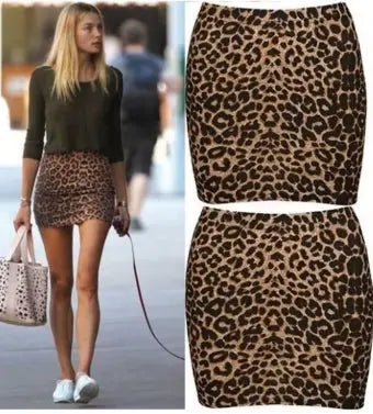 Mini jupe sexy à imprimé léopard pour femmes JUNGLE LINE