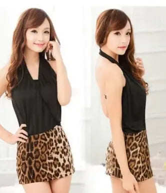 Mini jupe sexy à imprimé léopard pour femmes JUNGLE LINE