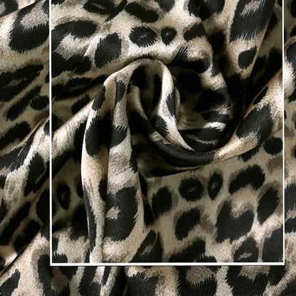 Plus size satin long cardigan for women featuring leopard print, casual and elegant, perfect for spring and summer fashion.
