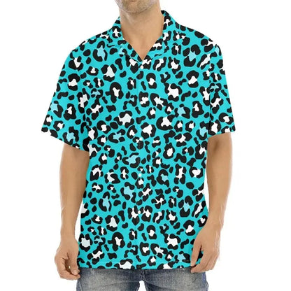 Men's Casual Leopard Print Hawaiian Shirts Short Sleeve - Jungle Line