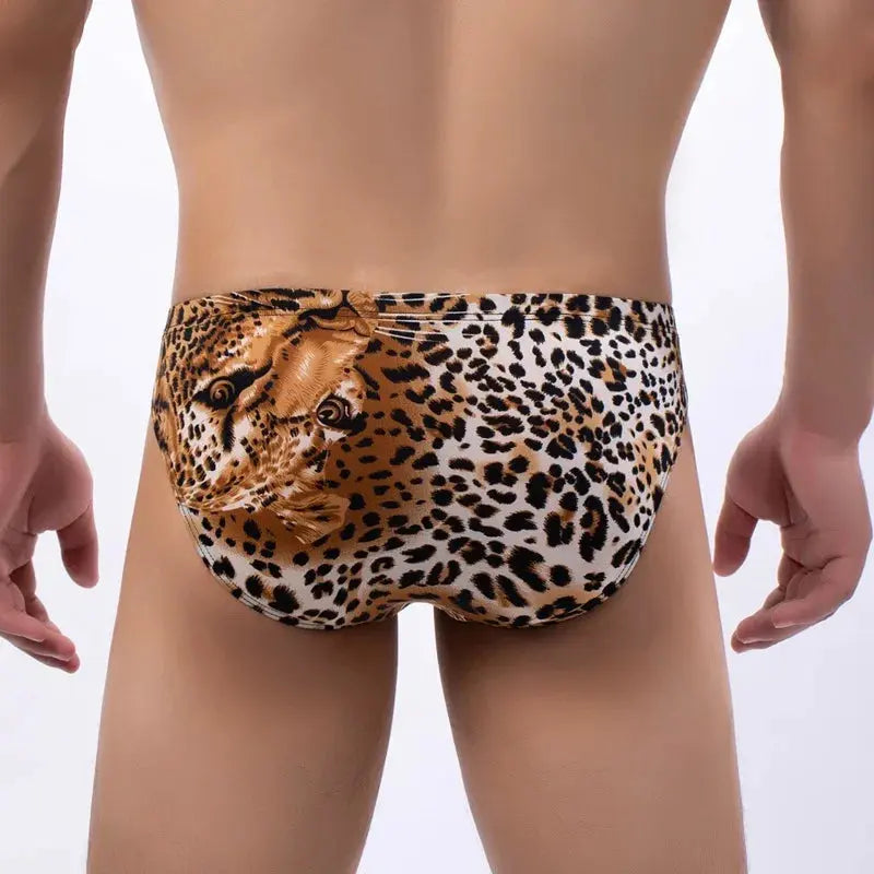 Ropa interior sexi para hombre Men's underwear printed leopard print cueca snake print low waist sexy Panties mens bikini new - Jungle Line