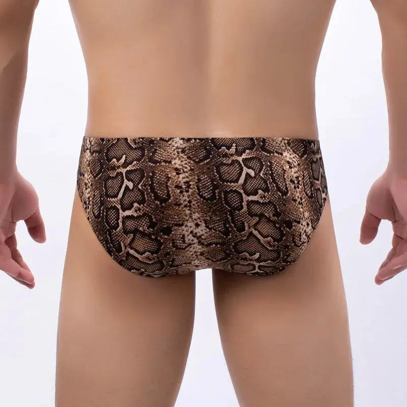 Ropa interior sexi para hombre Men's underwear printed leopard print cueca snake print low waist sexy Panties mens bikini new - Jungle Line