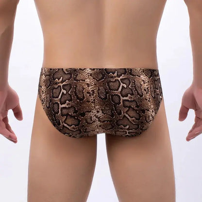 Ropa interior sexi para hombre Men's underwear printed leopard print cueca snake print low waist sexy Panties mens bikini new - Jungle Line